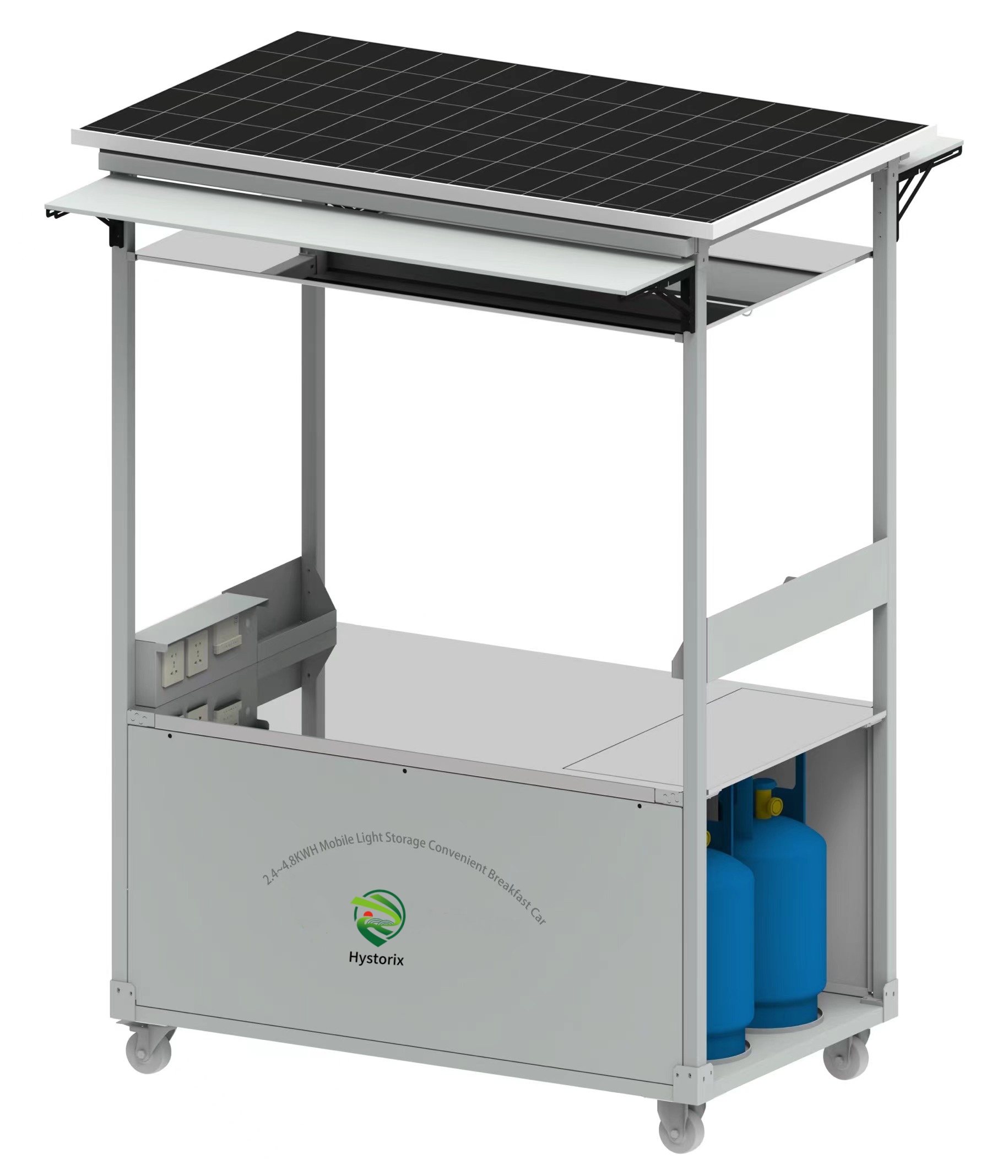 2.4Kwh/4.8Kwh Solar Storage Mobile Breakfast Cart